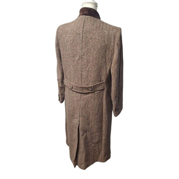 Mackintosh Montello Wool Jacket Brown Coat Buttons Vintage Womens Size 12 - Picture 7 of 16